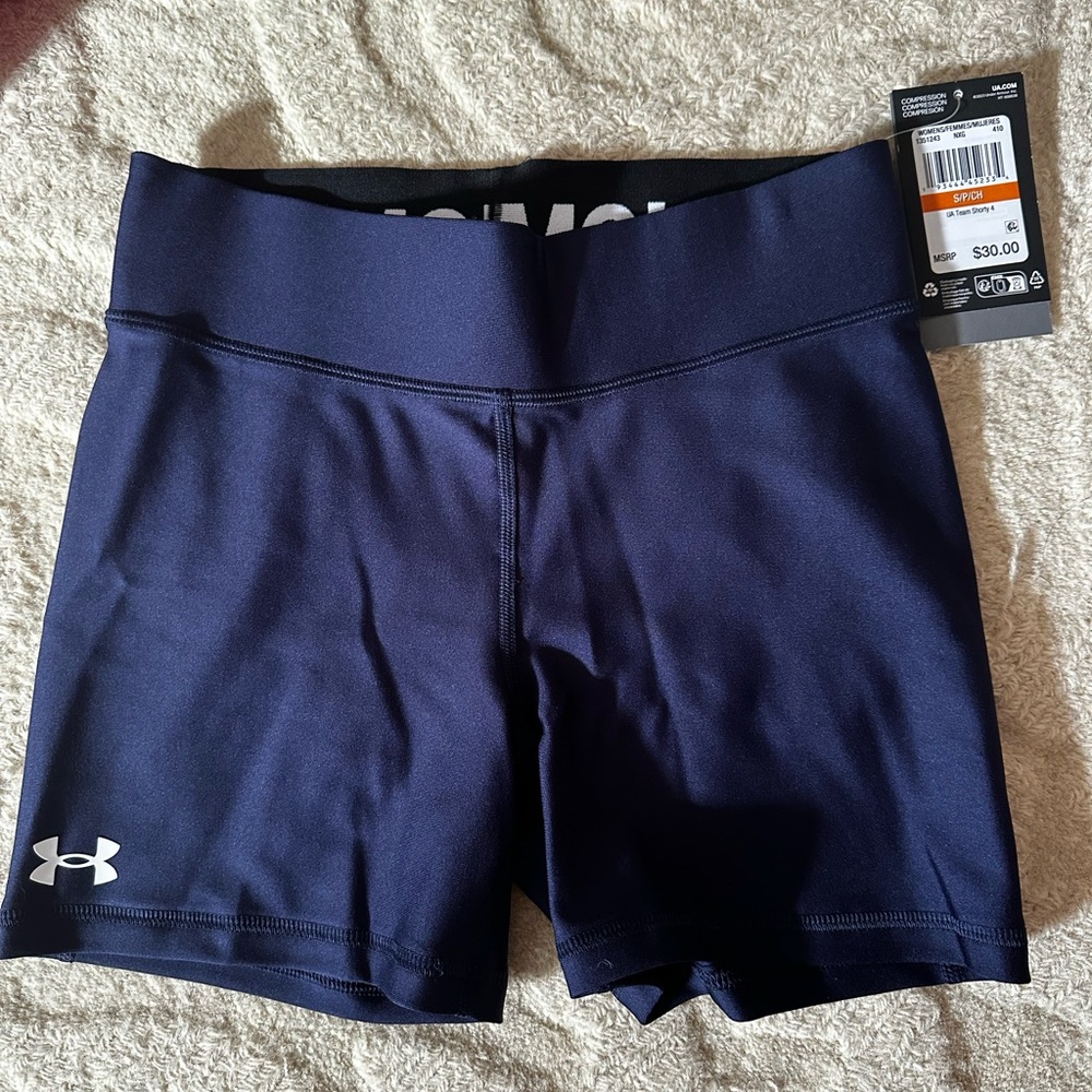 Under Armour Women's Dark Blue Athletic Shorts